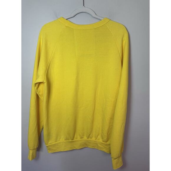 AVIATOR NATION Five Stripe Crewneck Sweatshirt In Lemon Yellow Sz S NWT $185 - Picture 7 of 9